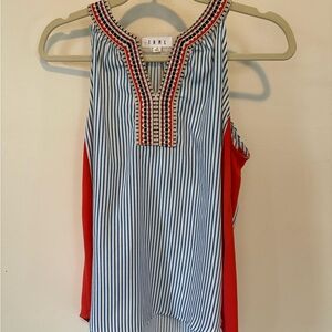 THML Blue and Red Striped Blouse